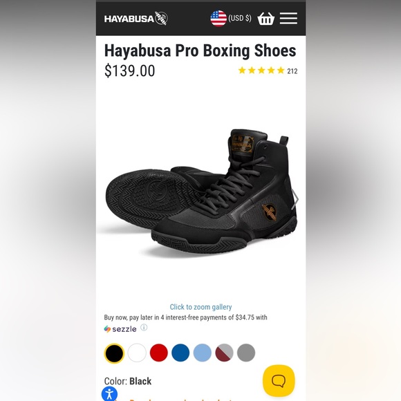 HAYABUSA Pro Boxing Shoes- Unisex main image 6
